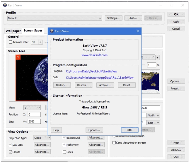 EarthView 提供卫星地球照片作为壁纸 v7.13.5 便携版